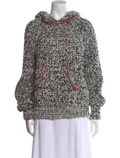 Pre-owned Isabel Marant Printed Cowl Neck Sweater In White