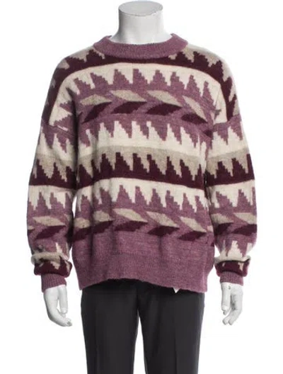 Pre-owned Isabel Marant Printed Crew Neck Pullover In Purple