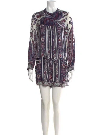 Pre-owned Isabel Marant Printed Crew Neck Romper In Blue