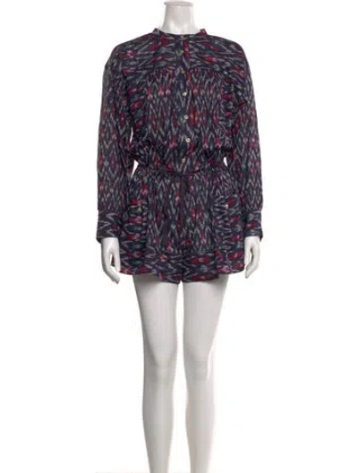 Pre-owned Isabel Marant Printed Crew Neck Romper In Purple