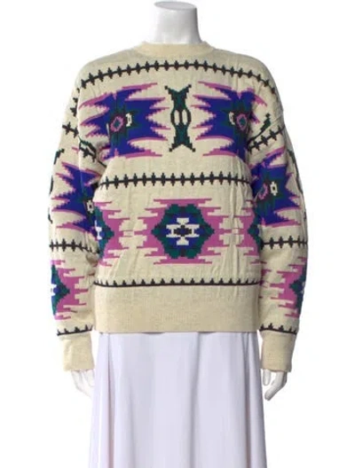 Pre-owned Isabel Marant Printed Crew Neck Sweater In Neutral