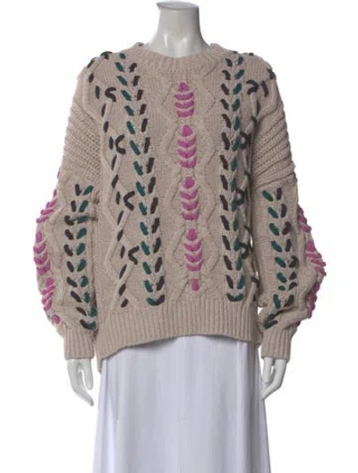 Pre-owned Isabel Marant Printed Crew Neck Sweater In Neutral