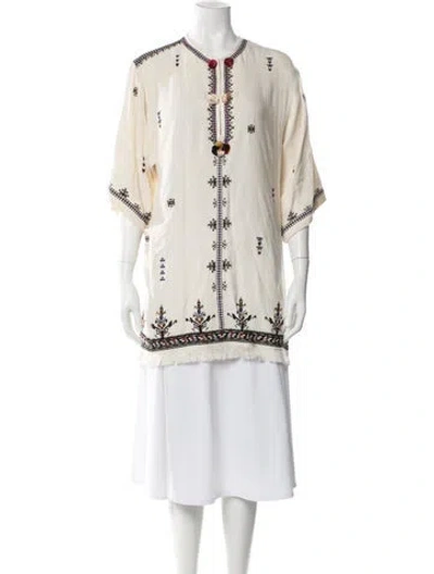 Pre-owned Isabel Marant Printed Crew Neck Sweater In Neutral