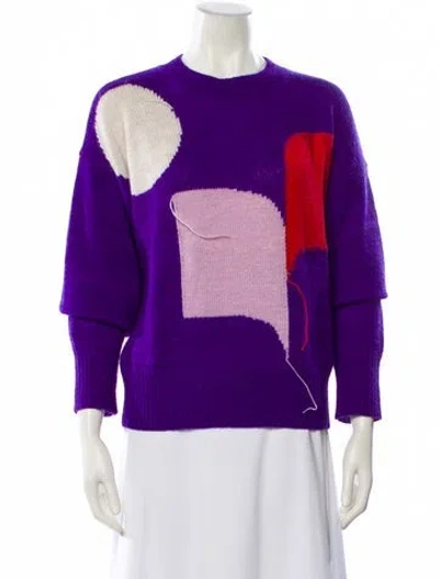 Pre-owned Isabel Marant Printed Crew Neck Sweater In Purple