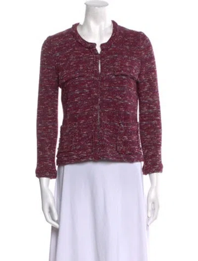 Pre-owned Isabel Marant Printed Crew Neck Sweater In Red