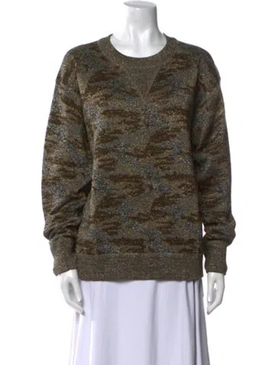 Pre-owned Isabel Marant Printed Crew Neck Sweatshirt In Brown