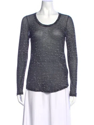 Pre-owned Isabel Marant Printed Crew Neck T-shirt In Black