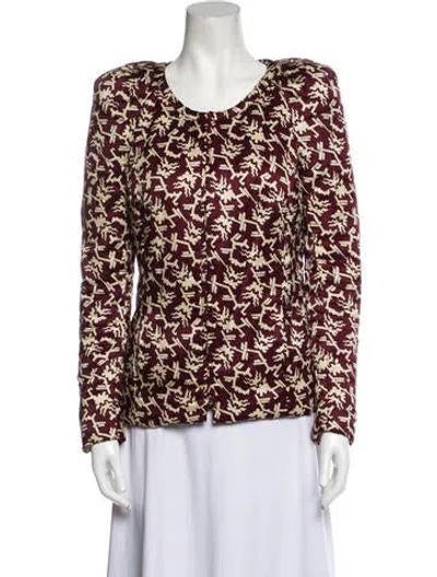 Pre-owned Isabel Marant Printed Evening Jacket In Burgundy