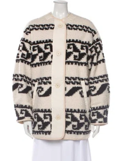 Pre-owned Isabel Marant Printed Faux Fur Jacket In Neutral