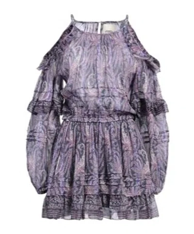 Isabel Marant Printed Flared Skirt In Purple