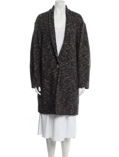 Pre-owned Isabel Marant Printed Fur Coat In Gray