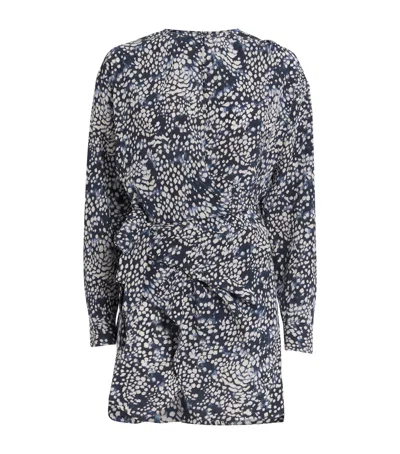 Isabel Marant Printed Habla Mini Dress In Navy