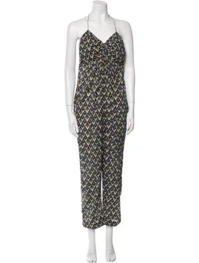 Pre-owned Isabel Marant Printed Jumpsuit In White