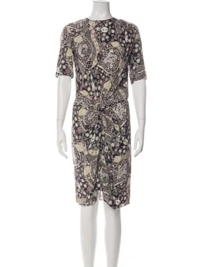 Pre-owned Isabel Marant Printed Knee-length Dress In Green
