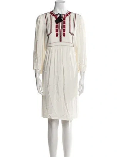 Pre-owned Isabel Marant Printed Knee-length Dress In Neutral