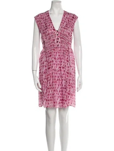Pre-owned Isabel Marant Printed Knee-length Dress In Pink