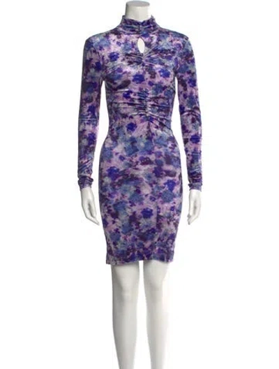 Pre-owned Isabel Marant Printed Knee-length Dress In Purple