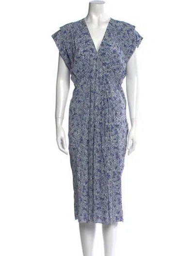 Pre-owned Isabel Marant Printed Knee-length Dress W/ Tags In Blue