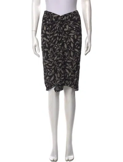 Pre-owned Isabel Marant Printed Knee-length Skirt In Black