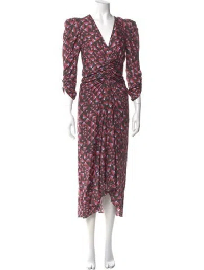 Pre-owned Isabel Marant Printed Long Dress In Black