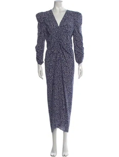 Pre-owned Isabel Marant Printed Long Dress In Blue