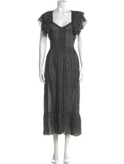 Pre-owned Isabel Marant Printed Long Dress In Multi