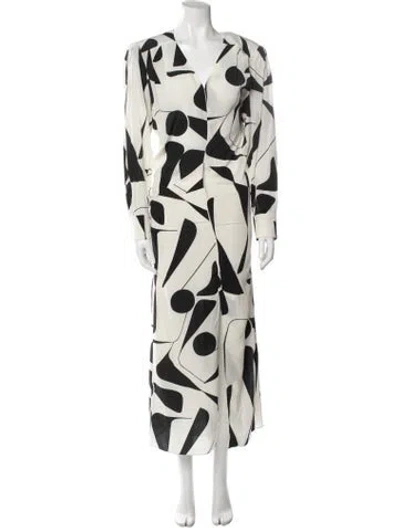 Pre-owned Isabel Marant Printed Long Dress In Neutral