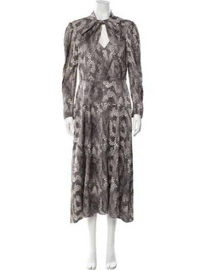 Pre-owned Isabel Marant Printed Long Dress In Neutral