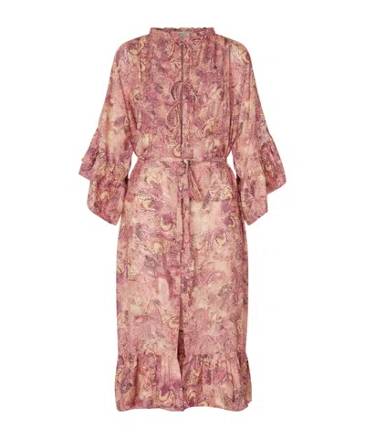 Isabel Marant Cylene Printed Maxi Dress In Pink