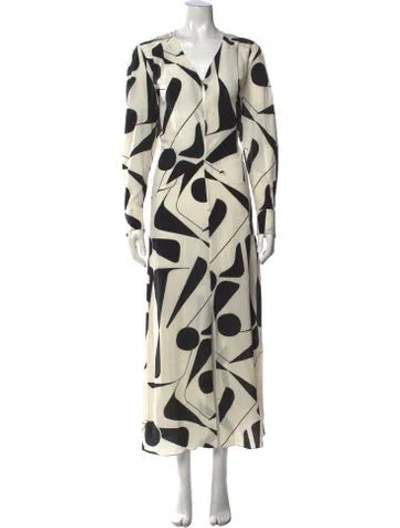 Pre-owned Isabel Marant Printed Long Dress W/ Tags In Black
