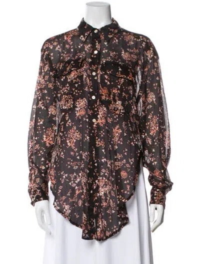 Pre-owned Isabel Marant Printed Long Sleeve Blouse In Multi