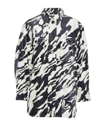 Isabel Marant Printed Long-sleeved Shirt In Black