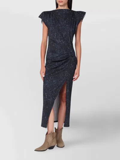 ISABEL MARANT PRINTED MID LENGTH DRESS WITH CAP SLEEVES