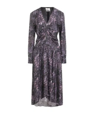 Isabel Marant Printed Midi Dress In Brown
