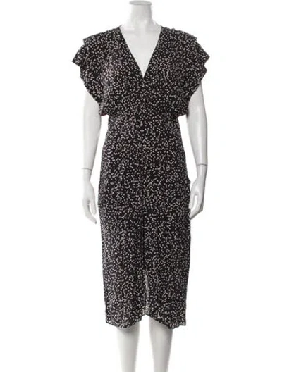 Pre-owned Isabel Marant Printed Midi Length Dress In Black