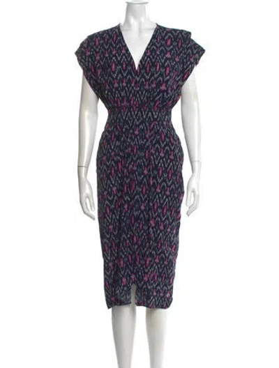 Pre-owned Isabel Marant Printed Midi Length Dress In Blue