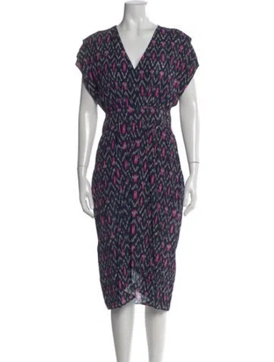 Pre-owned Isabel Marant Printed Midi Length Dress In Blue