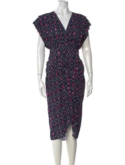 Pre-owned Isabel Marant Printed Midi Length Dress In Blue