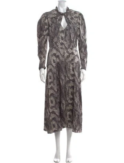 Pre-owned Isabel Marant Printed Midi Length Dress In Neutrals