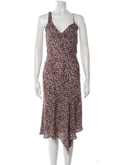 Pre-owned Isabel Marant Printed Midi Length Dress In Purple