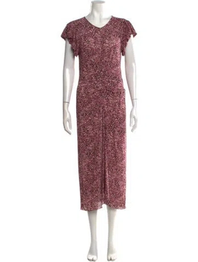 Pre-owned Isabel Marant Printed Midi Length Dress In Red