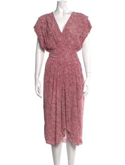 Pre-owned Isabel Marant Printed Midi Length Dress In Red