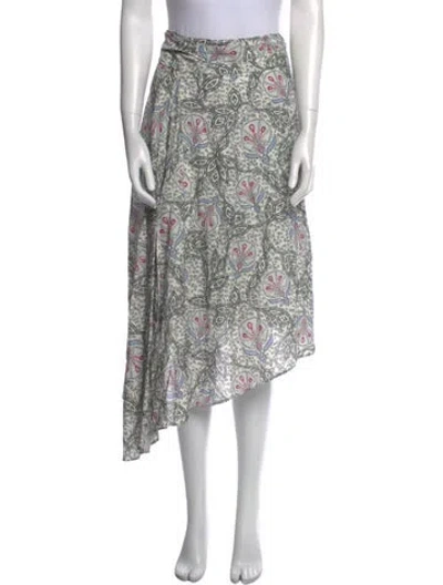 Pre-owned Isabel Marant Printed Midi Length Skirt In Black