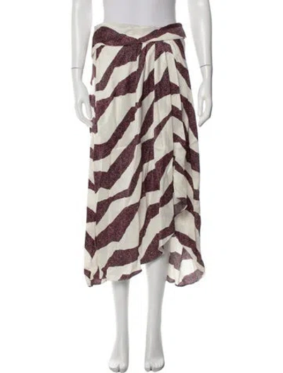 Pre-owned Isabel Marant Printed Midi Length Skirt In Pink