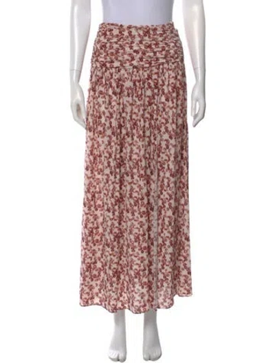 Pre-owned Isabel Marant Printed Midi Length Skirt In White
