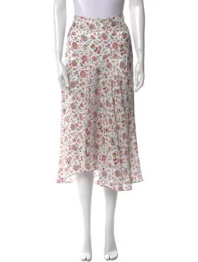 Pre-owned Isabel Marant Printed Midi Length Skirt In White