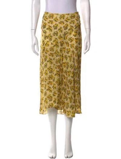 Pre-owned Isabel Marant Printed Midi Length Skirt In Yellow