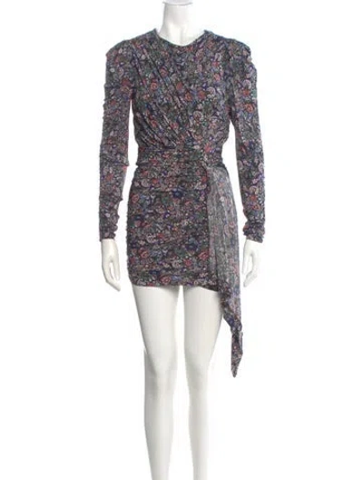 Pre-owned Isabel Marant Printed Mini Dress In Black