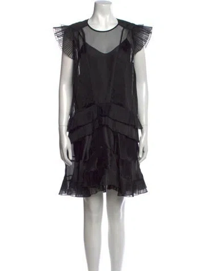 Pre-owned Isabel Marant Printed Mini Dress In Black