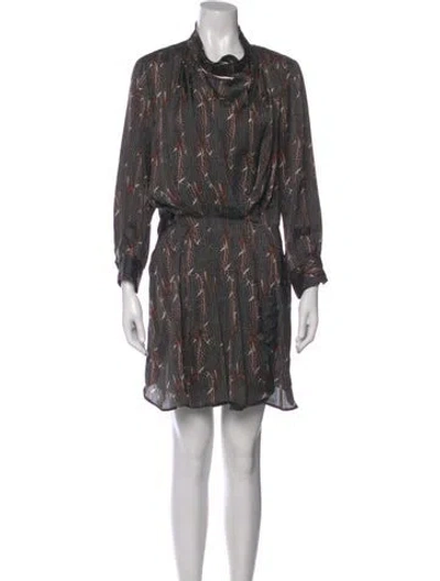 Pre-owned Isabel Marant Printed Mini Dress In Black